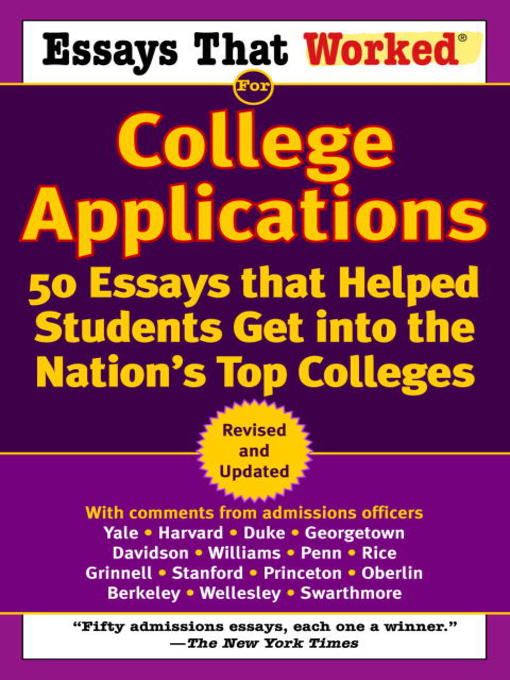 Title details for Essays that Worked for College Applications by Boykin Curry - Available